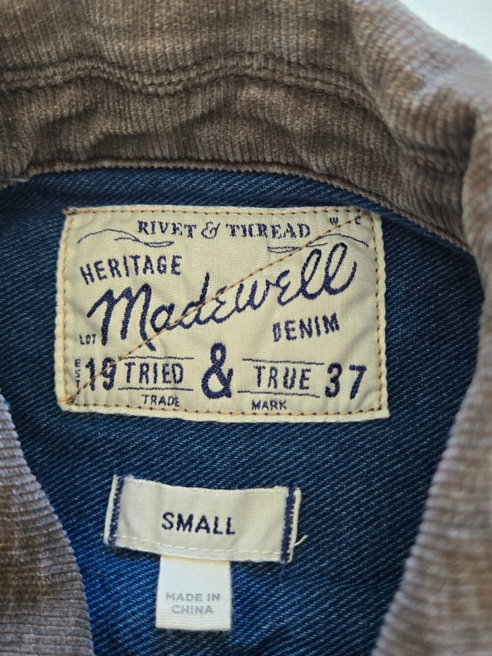 Madewell Rivet & Thread Denim Chore/Field Jacket size Small - Picture 10 of 14